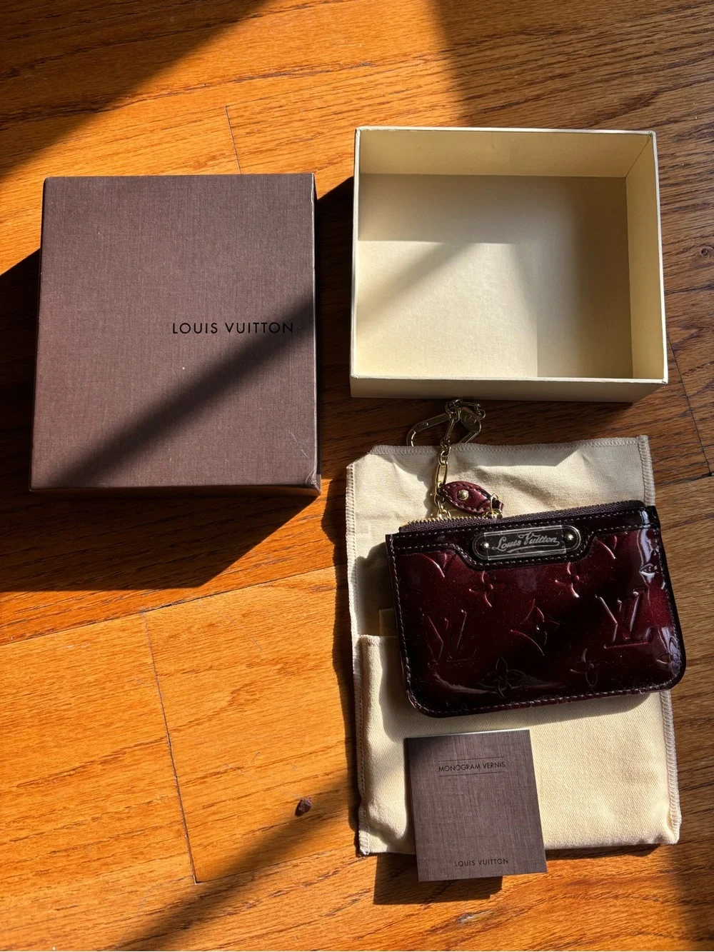 Louis Vuitton Vernis Key Pouch in Bordeaux Patent